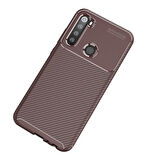Redmi Note 8T Kılıf Karbon Desenli Esnek Yüksek Kaliteli Meteryalden Üretilmiş Silikon Kapak RYC/Negro