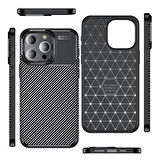 Redmi Note 8 Kılıf Karbon Desenli Şık Negro Premium Silikon Kapak