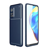 Xiaomi Mi 10T Pro 5G Kılıf Karbon Desenli Esnek Yüksek Kaliteli Meteryalden Üretilmiş Silikon Kapak RYC/Negro