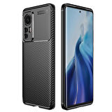 Xiaomi Mi 12 Kılıf Karbon Desenli Şık Tamia Premium Silikon Kapak