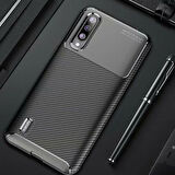 Xiaomi Mi A3 Kılıf Karbon Desenli Şık Tamia Premium Silikon Kapak