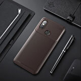Xiaomi Mi Max 3 Kılıf Karbon Desenli Esnek Yüksek Kaliteli Meteryalden Üretilmiş Silikon Kapak RYC/Negro