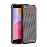 Xiaomi Mi Play Kılıf Karbon Desenli Esnek Yüksek Kaliteli Meteryalden Üretilmiş Silikon Kapak RYC/Negro