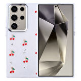 Galaxy S24 Ultra Kılıf Simli Kamera Çerçveli ve Mini Fİgür Desenli Ultra Koruma Sağlayan Kutup Sert Silikon Kapak