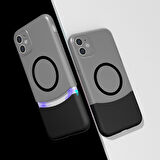 İphone 11 Ultra İnce Yapılı Çift Renkli Duble Magsafe Sert Silikon Kapak