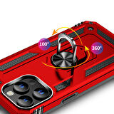 iPhone 15 Pro Çift Katmanlı ve Yüzüklü Tam Koruma Vega Premium Kılıf