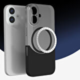 İphone 16 Plus Ultra İnce Yapılı Çift Renkli Duble Magsafe Sert Silikon Kapak