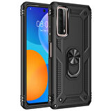 Huawei P Smart 2021 Çift Katmanlı ve Yüzüklü Tam Koruma Vega Premium Kılıf
