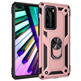 Huawei P40 Pro Çift Katmanlı ve Yüzüklü Tam Koruma Vega Premium Kılıf
