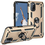 Oppo A92 Çift Katmanlı ve Yüzüklü Tam Koruma Vega Premium Kılıf