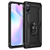 Redmi 9A Çift Katmanlı ve Yüzüklü Tam Koruma Vega Premium Kılıf