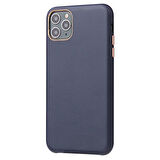 iPhone 11 Pro Kılıf PU Deri ve Kadife Kaplamalı Eyzi Premium Kapak