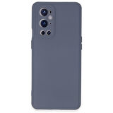 One Plus 9 Pro Kılıf İçi Kadife Kaplı Nano Silikon Kapak - Gri