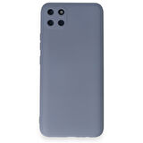 Realme C11 Kılıf İçi Kadife Kaplı Nano Silikon Kapak - Gri