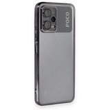 Poco X5 5G Kılıf Kamera Lens Korumalı Parlak Silikon Kapak RYC/Razer Lens - Siyah