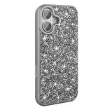 iPhone 16 Plus Kılıf Arkası Parlak Taşlı Glacia Premium Sert Silikon Kapak