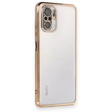 Poco M5s Kılıf Kamera Lens Korumalı Razer Lens Silikon Kapak - Gold