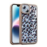 iPhone 13Kılıf Taş ve Sim Süslemeli Elunya Premium Sert Silikon Kapak