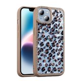 iPhone 14 Kılıf Mini Desenli Taşlı ve Simli Sert Premium Siikon Kapak Royal Case/Azra