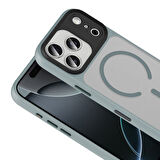 iPhone 17 Kılıf Magsafe Özellikli ve Şerit Renkli Premium TPU Silikon Kapak RYC/Flet