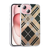 iPhone 15 Kılıf Desen Detaylı Şık Mep Premium Silikon Kapak