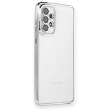 Samsung Galaxy A73 5G Kılıf Kamera Lens Korumalı Razer Lens Silikon Kapak - Gümüş