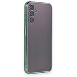 Samsung Galaxy A14 4G Kılıf Kamera Lens Korumalı Razer Lens Silikon Kapak - Yeşil