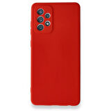 Samsung Galaxy A72 Kılıf İçi Kadife Kaplı Nano Silikon Kapak - Kırmızı