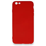 iPhone 6 Plus Kılıf İçi Kadife Kaplı Nano Silikon Kapak - Kırmızı
