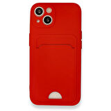 iPhone 13 Kılıf Kart Hazneli Esnek Kelvin Silikon Kapak