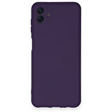 Samsung Galaxy A04 Kılıf İçi Kadife Kaplı Nano Silikon Kapak - Mor