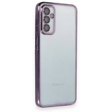 Samsung Galaxy M23 Kılıf Kamera Lens Korumalı Razer Lens Silikon Kapak - Mor