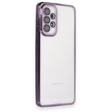 Samsung Galaxy A73 5G Kılıf Kamera Lens Korumalı Parlak Silikon Kapak RYC/Razer Lens - Mor