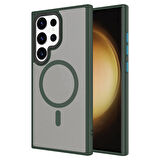 Samsung Galaxy S24 Ultra Kılıf Magsafe Özellikli Booster Gold Kapak