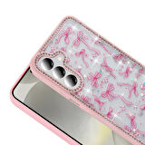 Samsung Galaxy A26 Kılıf Taşlı ve Sim Süsleme Tasarımlı Azra Premium Sert Silikon Kapak