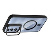 iPhone 14 Kılıf Standlı ve Kamera Lens Hediyeli M-Safe Şarj Özellikli Etro Kapak