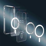iPhone 12 Pro Kılıf Magsafe Şarj Özellikli Şeffaf Kamera Çerçeveli Porto Kapak