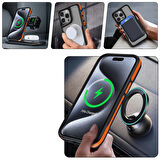 iPhone 16 Pro Kılıf Şeritli ve Airbaglı Bogo Magsafe Kapak