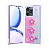 Realme C53 Kılıf Figürlü ve İnce Simli Şık Mellila Premium Kapak