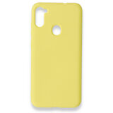 Samsung Galaxy A11 Kılıf İçi Kadife Kaplı Nano Silikon Kapak - Sarı