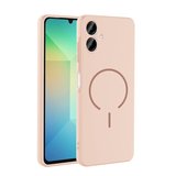 Samsung Galaxy A06 Kılıf Magsafeli Premium Meta Silikon Kapak