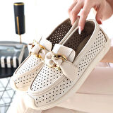 BİÇOMİ Riwan Bej Cilt Babet Ayakkabı