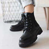 BİÇOMİ Daum Siyah Cilt Bağcıklı Bot