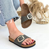 BİÇOMİ Zooy Yeşil Nubuk Terlik