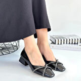 BİÇOMİ Pety Siyah Rugan Topuklu Ayakkabı