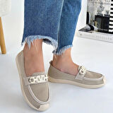 BİÇOMİ Wata Bej Triko Babet Ayakkabı