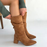 BİÇOMİ Titen Taba Süet Körüklü Çizme