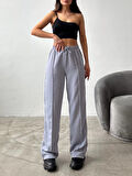 BİÇOMİ Çımalı keten pantolon