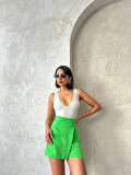 BİÇOMİ Kapaklı şort etek yeşil s24901