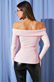 BİÇOMİ Madonna Çapraz Yaka Bluz Pembe t4331